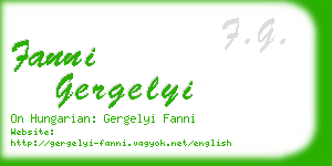 fanni gergelyi business card